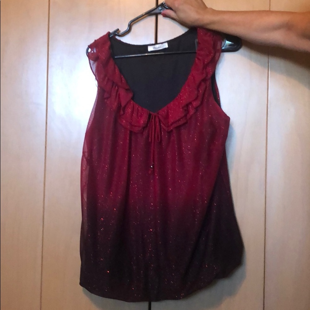 Red sparkly top